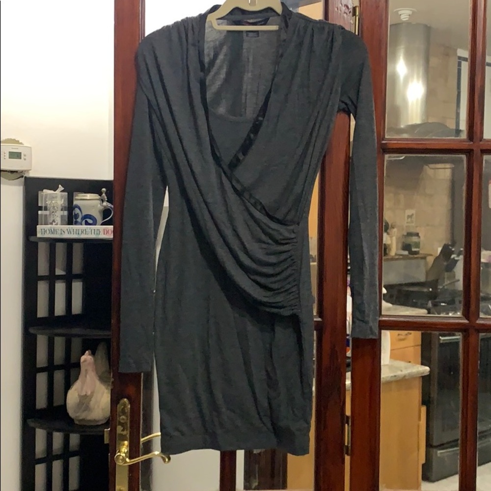 Grey long sleeved dress